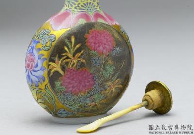 图片[2]-Glass-body painted enamel snuff bottle with a floral design, Qing dynasty, Qianlong reign (1736-1795)-China Archive